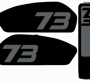 Adventure style 3pc battery Replica decals for Super 73 R / Rx / S2