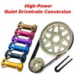 High-Performance Belt Kit | EBG Carbon Belt, Billet Pulley, Warp 9 Jackshaft | for Emoto